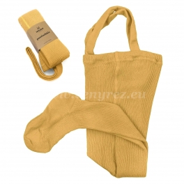 DUCIKA tights with suspenders - dark yellow